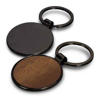 Pin Key Ring - Round (Gunmetal/Dark) — Gunmetal - Back