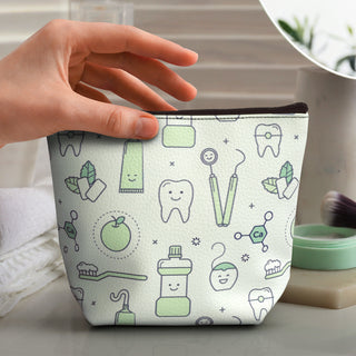 Luxe Cosmetic Bag - Small (White) — Feature
