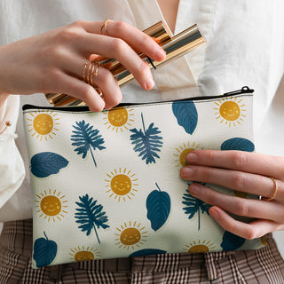 Bloom Cosmetic Bag - Medium (White) — Feature