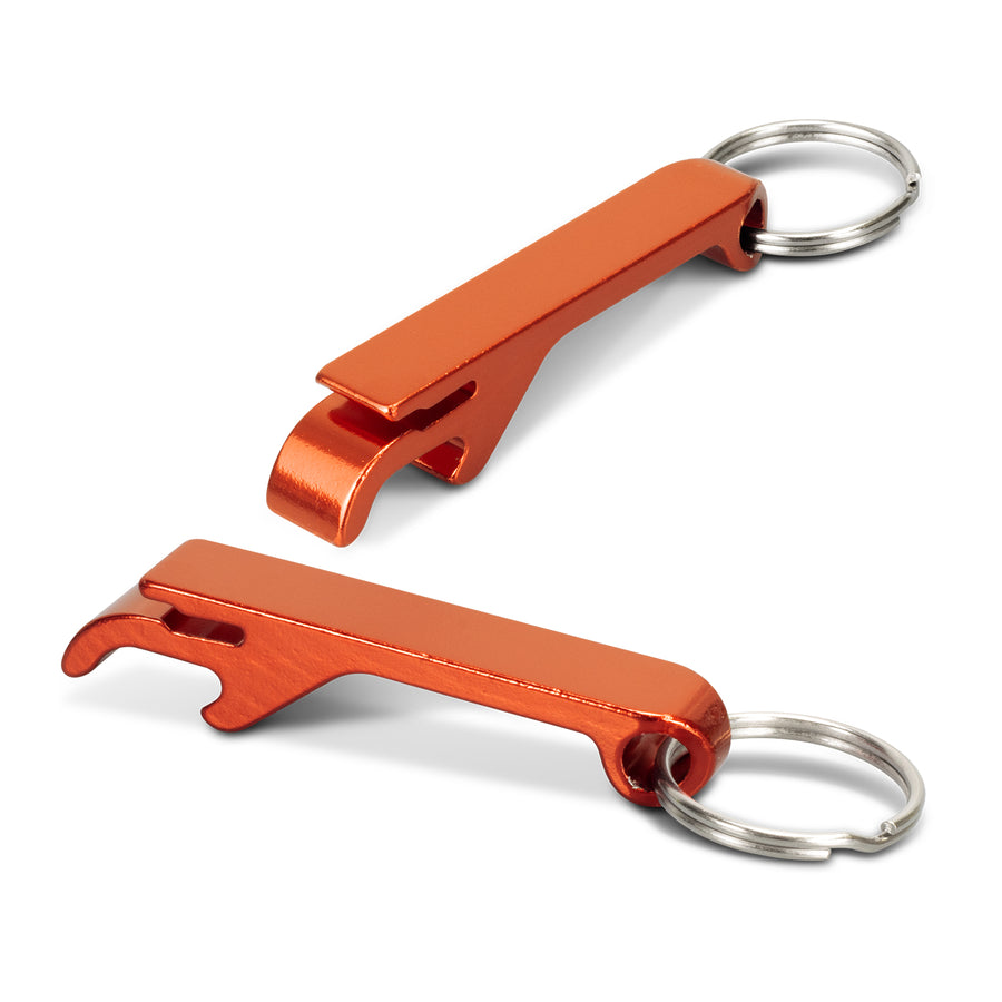 Fob Metal Bottle Opener Key Ring (Orange)
