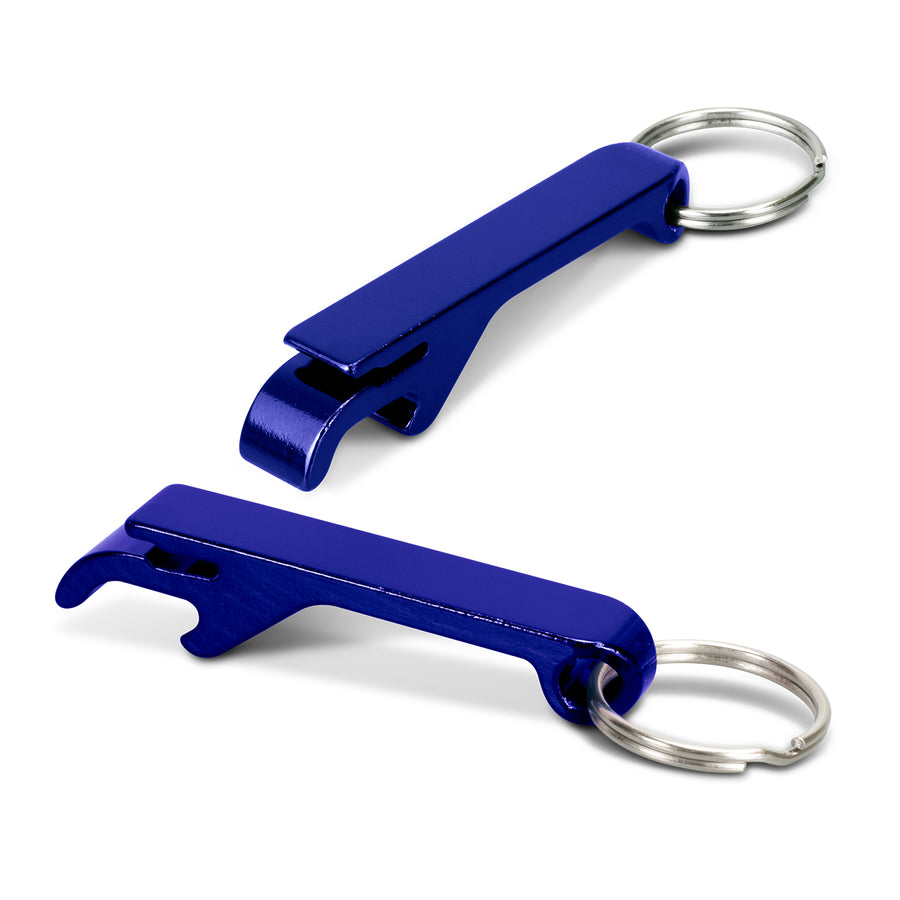Fob Metal Bottle Opener Key Ring (Dark Blue)