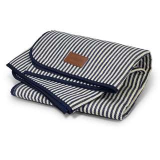 Keepsake Picnic Blanket (Natural/Navy) — Natural/Navy