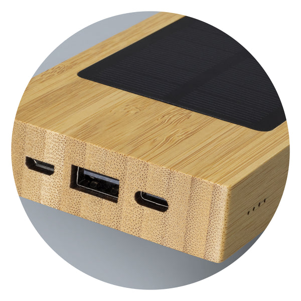 NATURA Bamboo Solar Power Bank (Natural)