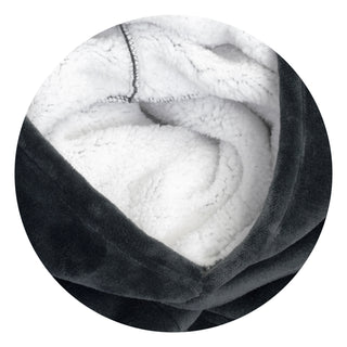 Thermal Blanket Hoodie (Soft Black) — Detail