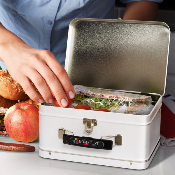 Heritage Tin Lunch Box (White)