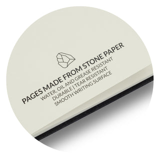 Slate Stone Paper Notebook (Black) — Detail