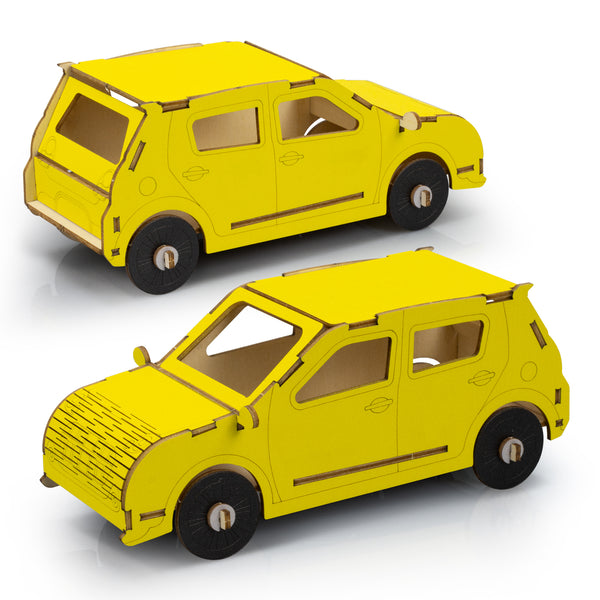 BRANDCRAFT Hatchback Car Wooden Model (Natural)