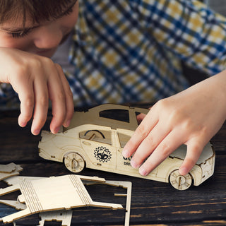 BRANDCRAFT Sedan Car Wooden Model (Natural) — Feature