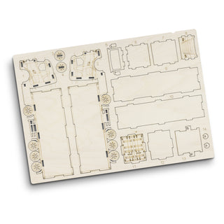 BRANDCRAFT Large Truck Wooden Model (Natural) — Flat Sheet