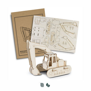 BRANDCRAFT Excavator Wooden Model (Natural) — Impact Aware