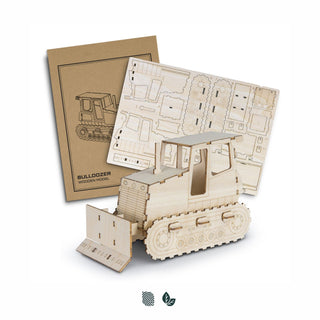 BRANDCRAFT Bulldozer Wooden Model (Natural) — Impact Aware