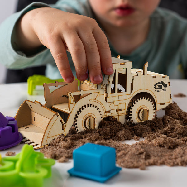 BRANDCRAFT Wheel Loader Wooden Model (Natural)