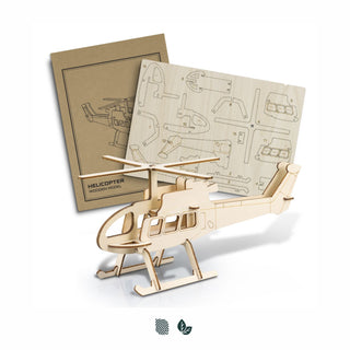 BRANDCRAFT Helicopter Wooden Model (Natural) — Impact Aware