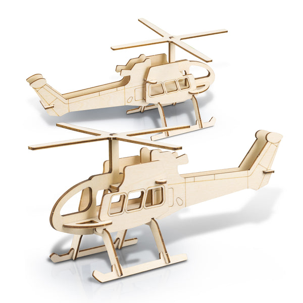 BRANDCRAFT Helicopter Wooden Model (Natural)
