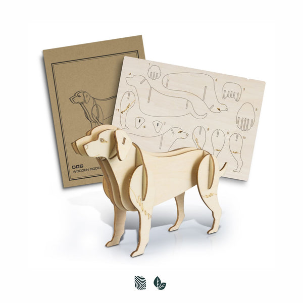BRANDCRAFT Dog Wooden Model (Natural)