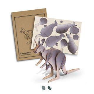 BRANDCRAFT Kangaroo Wooden Model (Natural) — Impact Aware