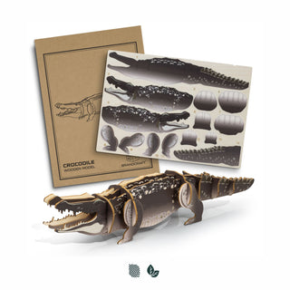 BRANDCRAFT Crocodile Wooden Model (Natural) — Impact Aware