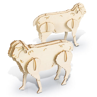 BRANDCRAFT Sheep Wooden Model (Natural) — Assembled
