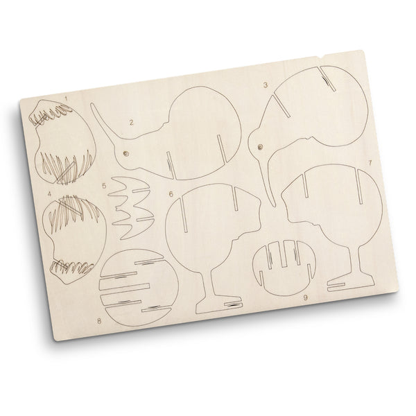 BRANDCRAFT Kiwi Wooden Model (Natural)
