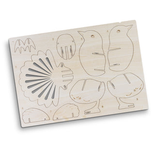 BRANDCRAFT Fantail Wooden Model (Natural) — Flat Sheet