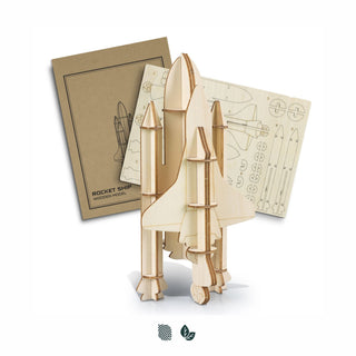 BRANDCRAFT Rocket Ship Wooden Model (Natural) — Impact Aware