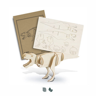 BRANDCRAFT Tyrannosaurus Rex Wooden Model (Natural) — Impact Aware