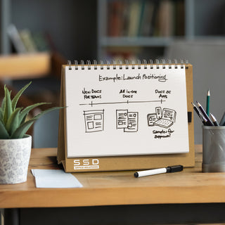 Folio Desk Whiteboard Notebook (Natural) — Feature