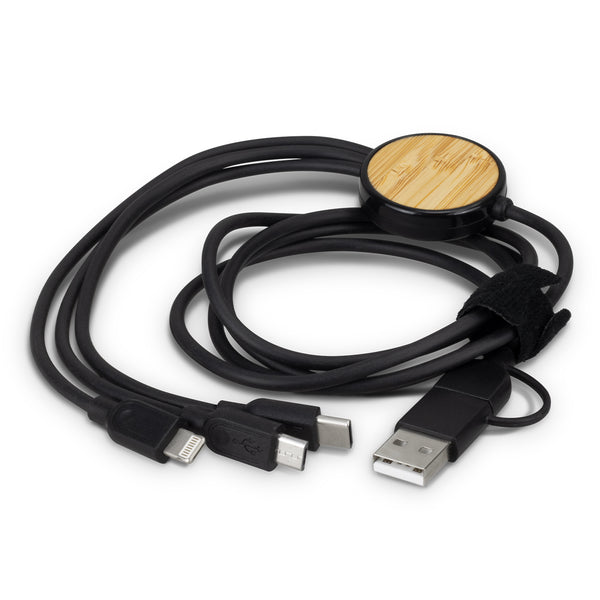 Bamboo Triple Connector Cable (Natural/Black)