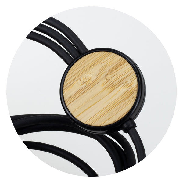 Bamboo Triple Connector Cable (Natural/Black)