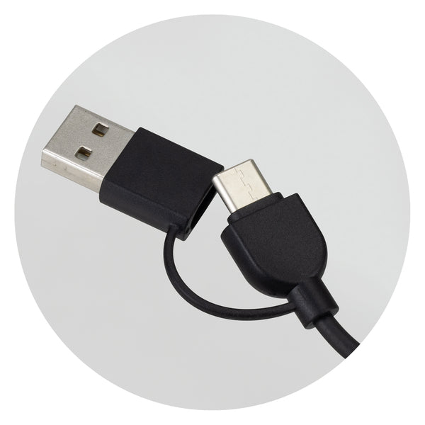 Bamboo Triple Connector Cable (Natural/Black)