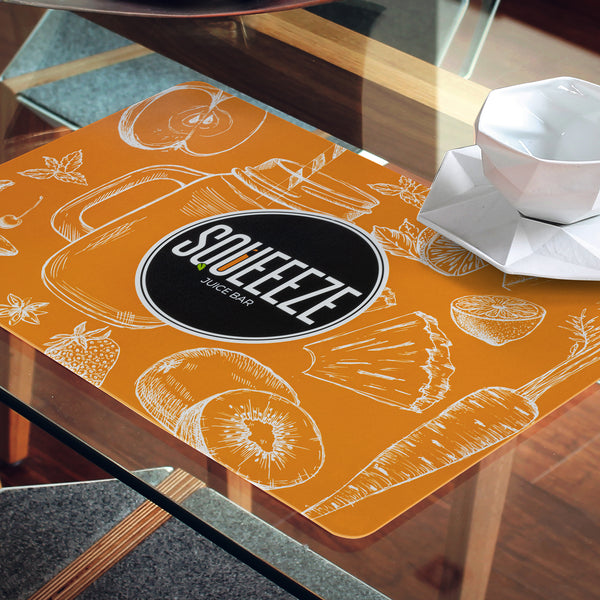 Slate Colour Place Mat (White)
