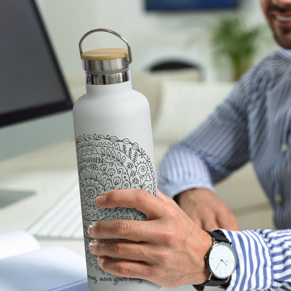 Fjord Deco Vacuum Bottle - 1L (White)