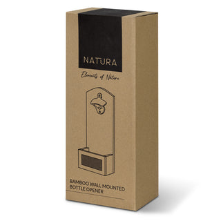 NATURA Bamboo Wall Mounted Bottle Opener (Natural) — Gift Box