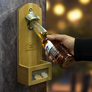 NATURA Bamboo Wall Mounted Bottle Opener (Natural) — Feature