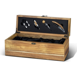 Keepsake Wine Box Gift Set (Natural) — Inside