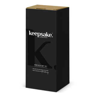 Keepsake Wine Box Gift Set (Natural) — Gift Box