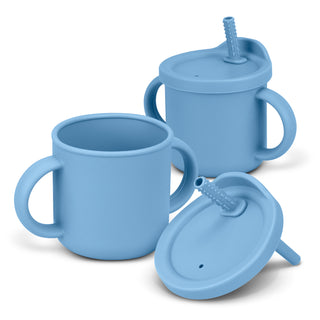 Basin Kids Sipper Cup (Ecru) — Pale Blue