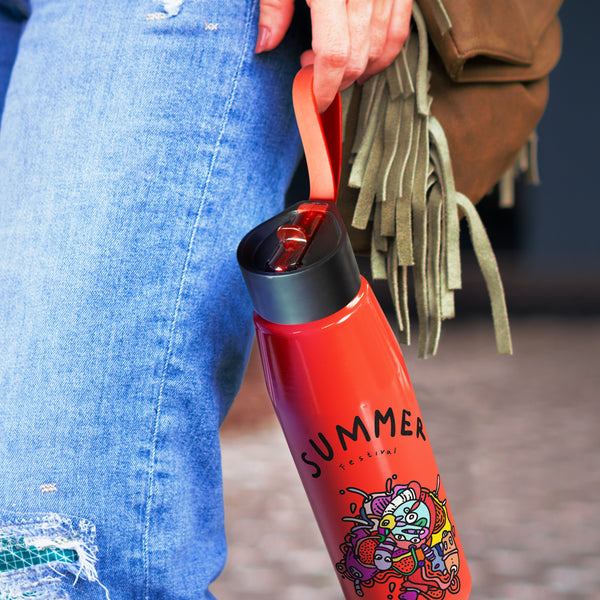 Delano Aluminium Bottle (Orange)