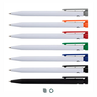 Sage Recycled Plastic Pen (White/Blue) — Impact Aware