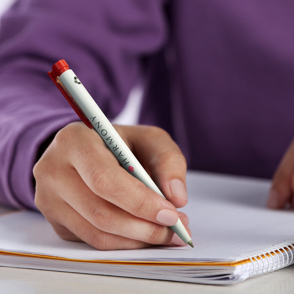 Sage Recycled Plastic Pen (White/Red)
