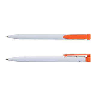 Sage Recycled Plastic Pen (White/Orange)