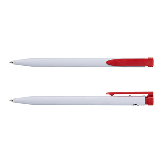 Sage Recycled Plastic Pen (White/Red)