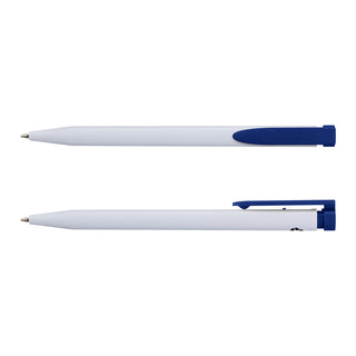 Sage Recycled Plastic Pen (White/Blue)