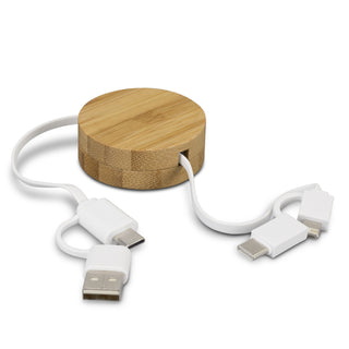 Pulse Retractable Charging Cable (Natural/White) — Detail