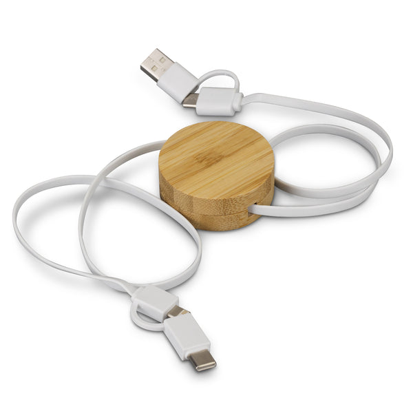 Pulse Retractable Charging Cable (Natural/White)