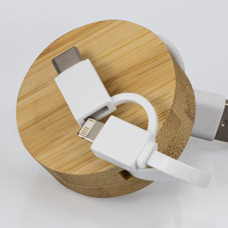 Pulse Retractable Charging Cable (Natural/White) — Detail