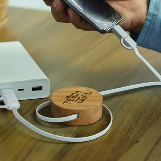 Pulse Retractable Charging Cable (Natural/White) — Feature