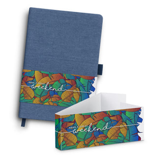 Weft Denim Notebook (Light Blue) — Belly Band