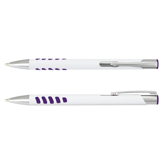 Onyx Grip Pen - White Barrel (White/Purple)