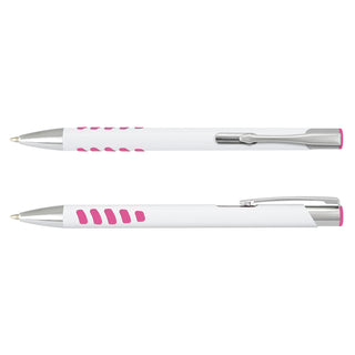 Onyx Grip Pen - White Barrel (White/Pink)